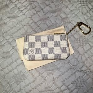 Authentic damier azur key pouch cles